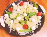 文担とモッツァレラチーズのさっぱりサラダ作り方5写真