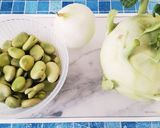 そら豆とコールラビ♡のポタージュ作り方1写真