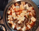 麻婆豆腐の素を使ったしめじ入り麻婆豆腐作り方2写真