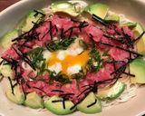 マグロタタキアボカド山かけ温玉素麺or丼作り方10写真