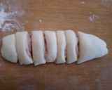 ハムロールツリー(お花）パン作り方4写真
