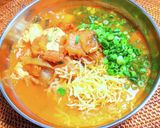 チャムチチゲチーズ辛ラーメン作り方4写真