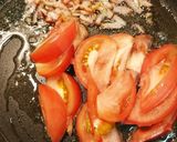帆立とベーコンのトマトパスタ作り方5写真