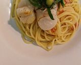 帆立とベーコンのトマトパスタ作り方8写真
