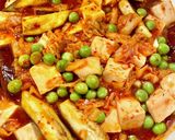 本技麻婆キムチ★青々グリーンピース入り作り方4写真