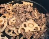 腎臓内科医考案レンコンと牛肉の減塩炒め作り方3写真