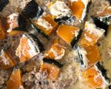 かぼちゃのミルクそぼろ煮　ここから栄養士作り方4写真