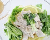 蒸し鶏と夏野菜のレモン冷やし中華作り方4写真