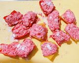 カラーピーマンの肉詰め作り方2写真