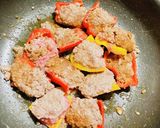 カラーピーマンの肉詰め作り方6写真