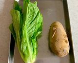 ロメインレタスとじゃが芋のあっさりスープ作り方1写真