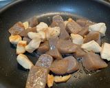 こんにゃくとちくわ、むね肉の甘辛炒め煮作り方4写真