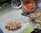 本技 凄旨キムチとチーズのとろーり春巻き作り方4写真
