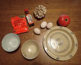 しめじとトマトと卵の炒め物作り方1写真