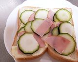 ズッキーニとハムのチーズトースト作り方3写真