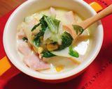 セロリとベーコンのミルクスープ作り方13写真