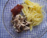 じゃが芋・しめじの梅酢あえ♪ツルツル食感作り方4写真