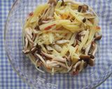 じゃが芋・しめじの梅酢あえ♪ツルツル食感作り方5写真