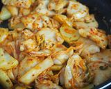 15分で!胸肉とじゃが芋のキムチ炒め♪作り方8写真