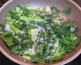 鶏むね肉と小松菜のねぎ塩炒め作り方3写真