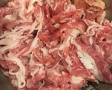 簡単　豚こまとナスのオイスター炒め作り方1写真