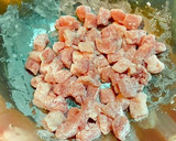 肉と獅子唐と桜エビと玉葱のかき揚げ作り方1写真