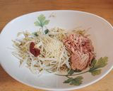 ガッツリラーメン風！？ピリ辛もやし作り方2写真
