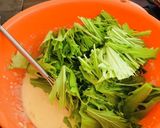 キャンプで水菜のチヂミ作り方2写真