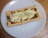 ハリッサとバジルの油揚げピザ作り方4写真