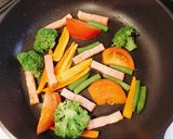 【簡単】彩り夏野菜のジェノベーゼパスタ作り方5写真