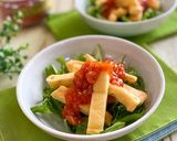 キムチリソース　薄揚げと水菜のサラダ作り方6写真