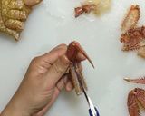 毛ガニのお刺身と甲羅蒸し作り方4写真
