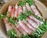 野菜いっぱい食べたい豚バラ豆苗えのき巻き作り方2写真