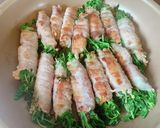 野菜いっぱい食べたい豚バラ豆苗えのき巻き作り方4写真