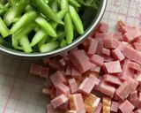 アスパラとベーコンの炒飯作り方1写真
