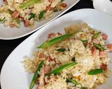 アスパラとベーコンの炒飯作り方10写真