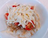 トマトとチーズで、トマトチーズ牛丼作り方3写真