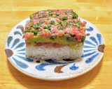 マグロとアボカドの重ねちらし寿司作り方4写真