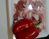 簡単！豚こま切れ肉とパプリカの甘辛炒め♪作り方1写真