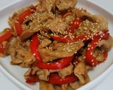 簡単！豚こま切れ肉とパプリカの甘辛炒め♪作り方5写真