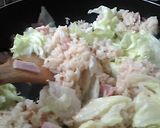 レタスチャーハン、醤油卵を最後に入れる。作り方2写真