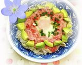 マグロタタキアボカド山かけ温玉素麺or丼作り方15写真