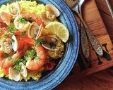 炊飯器で★海老とアサリのパエリア作り方7写真