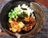 豚キムチおくら山芋の夏の三色うどん作り方10写真