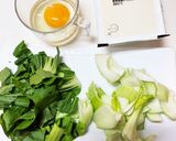 青梗菜と豆腐かき玉の中華煮作り方1写真