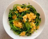 豆苗とふんわり卵の炒めもの作り方10写真