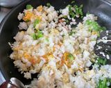 海苔の佃煮チャーハン作り方4写真