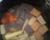 たけのことコンニャクと厚揚げの煮物作り方6写真