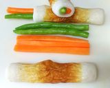 いんげんと人参の竹輪詰めの煮物作り方1写真