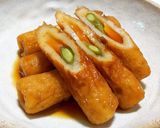 いんげんと人参の竹輪詰めの煮物作り方4写真
